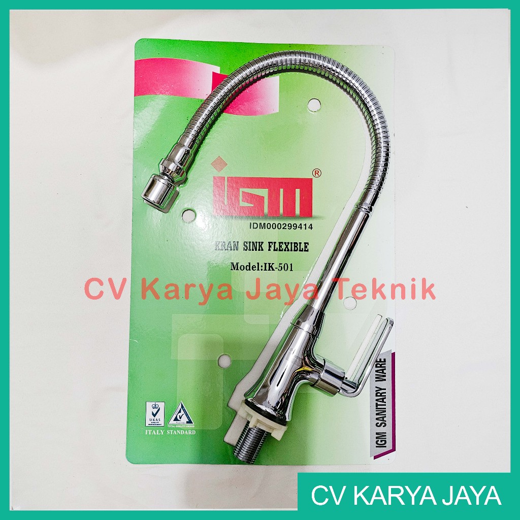 Kran Angsa Flexible IK-501 IGM / Kran Wastafel Tanam Meja Leher Flexibel
