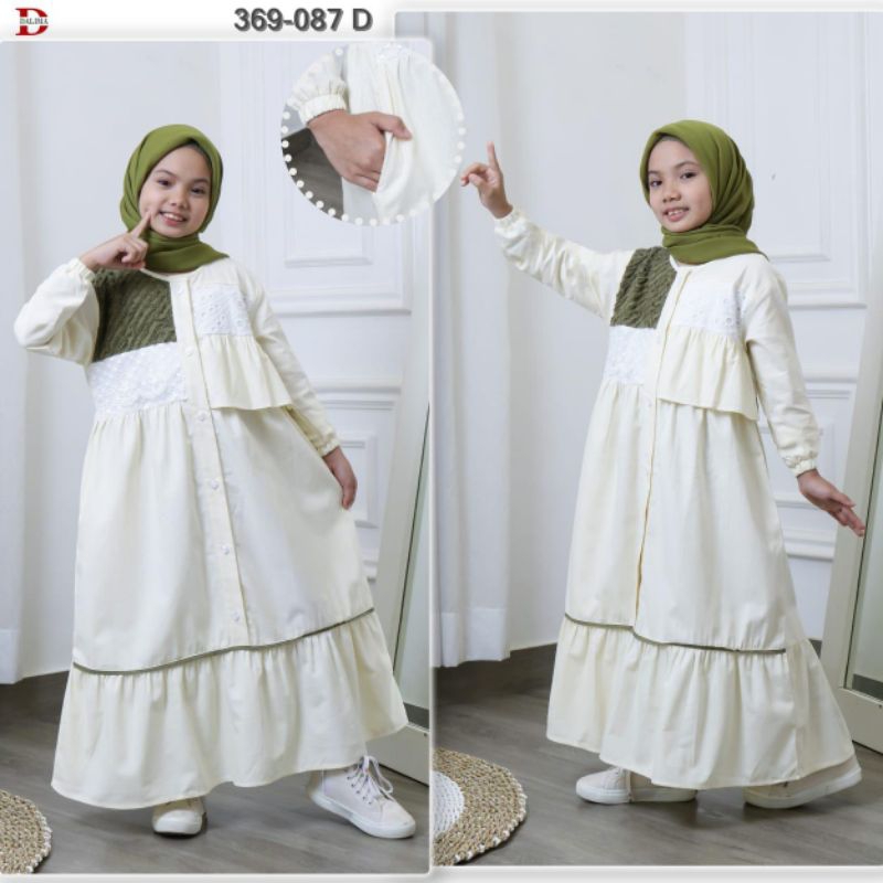 Gamis Anak Cewek Kekinian Dalima Kids by Semut Terbaru