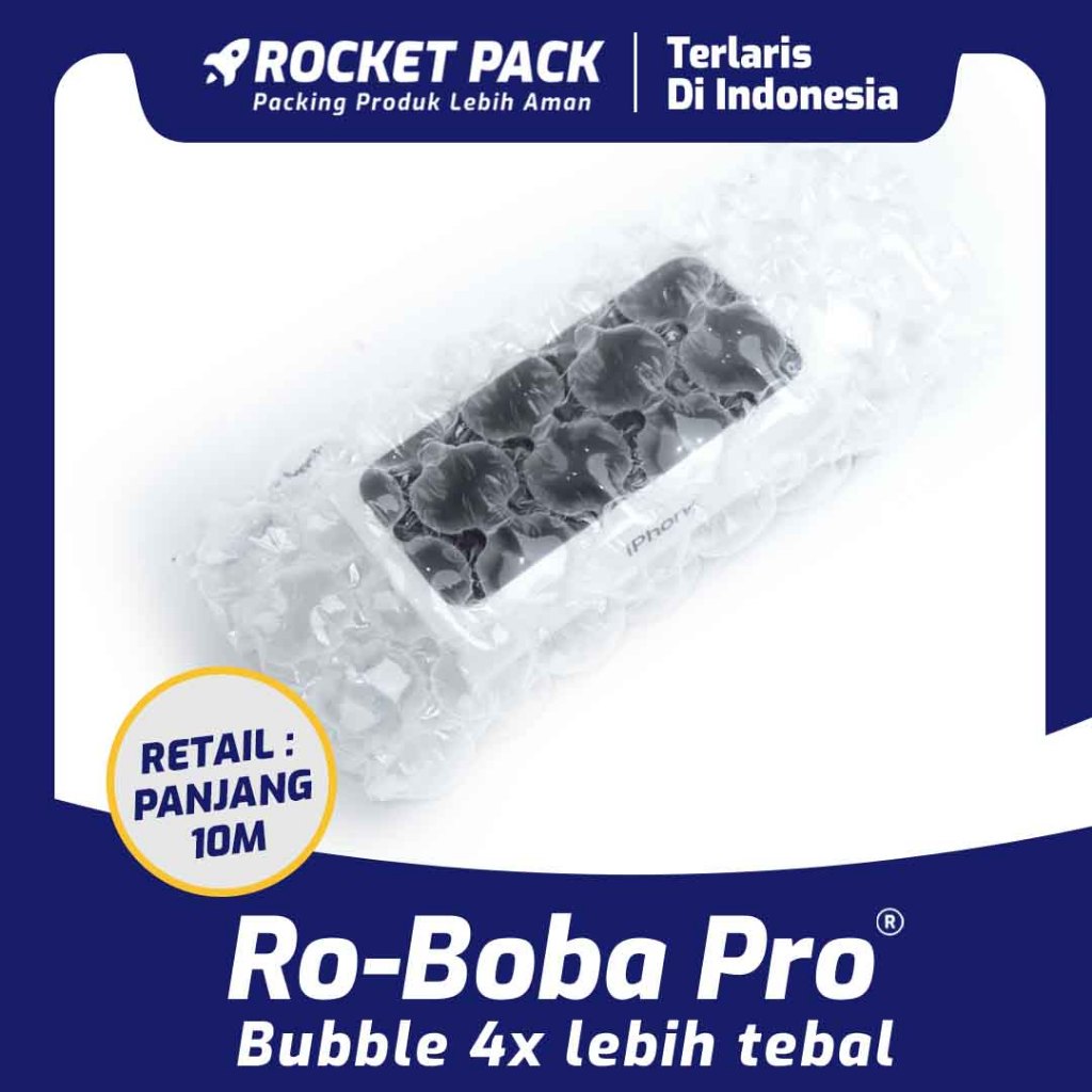 

Inflatable Air Bubble Cushion Wrap Ro-Boba Pro 10 Meter Ukuran 40x30cm Rocket Pack RETAIL