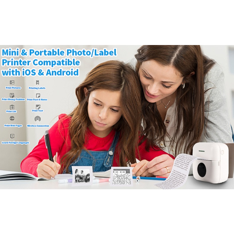 Mini Thermal Printer Bluetooth Printer X5 / Wireless Thermal Mini Printer Label Bluetooth / Mini Pri