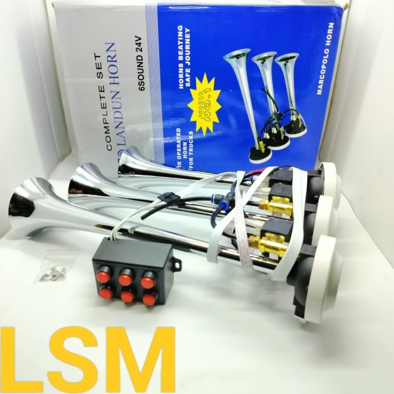 TELOLET KLAKSON 3 CORONG 6 SUARA 6 TOMBOL 24V