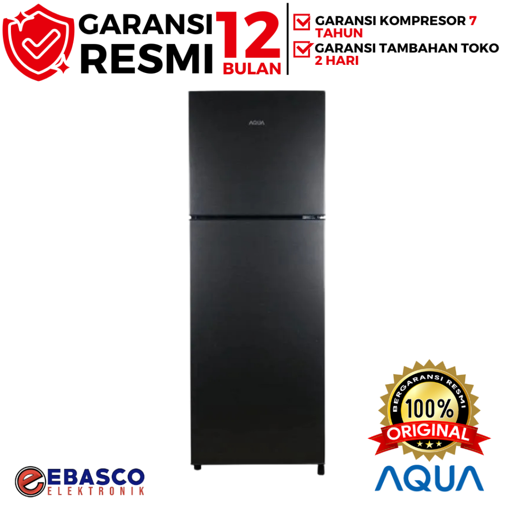 AQUA KULKAS 2 PINTU 261 DG / DS Kapasitas 203 L Jumbo Freezer Bergaransi Resmi