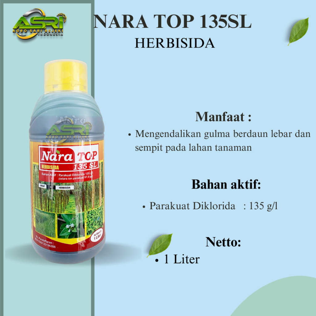 NARATOP 135SL 1LITER HERBISIDA KONTAK