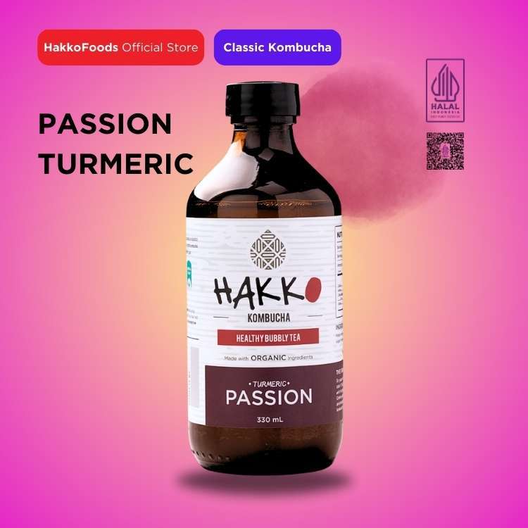 

Hakko Kombucha Passion Turmeric / Markisa Kunyit 330 ml