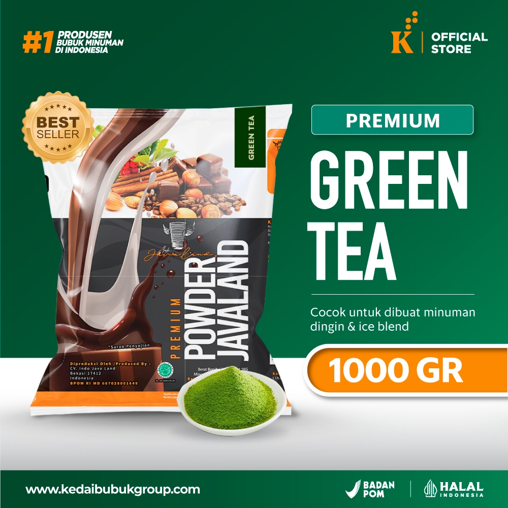 

Bubuk Minuman Powder Premium Green Tea Javaland 1 kg