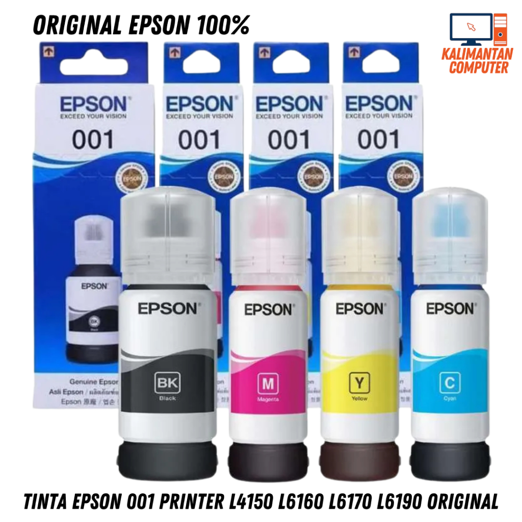 Tinta Epson 001 Printer L4150 L6160 L6170 L6190 Original
