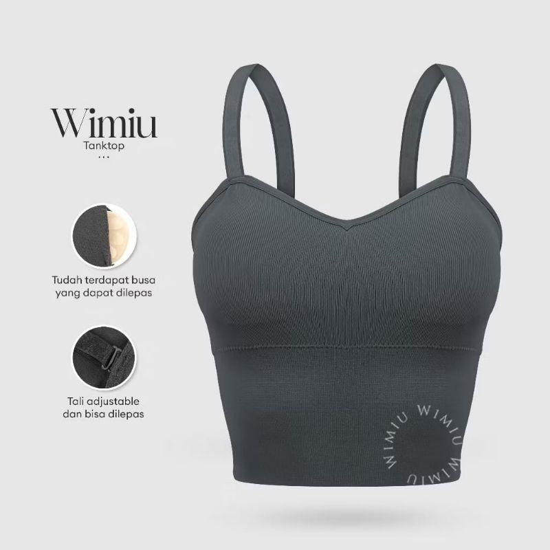 Wimiu Tanktop Tang top Crop Top Sport Bra BH  Sport Wanita