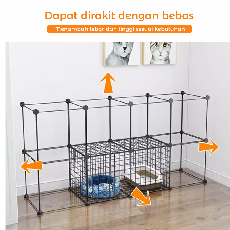 Kandang Kucing Tingkat Pagar Kucing Tinggi Kandang Kucing Kandang Hewan