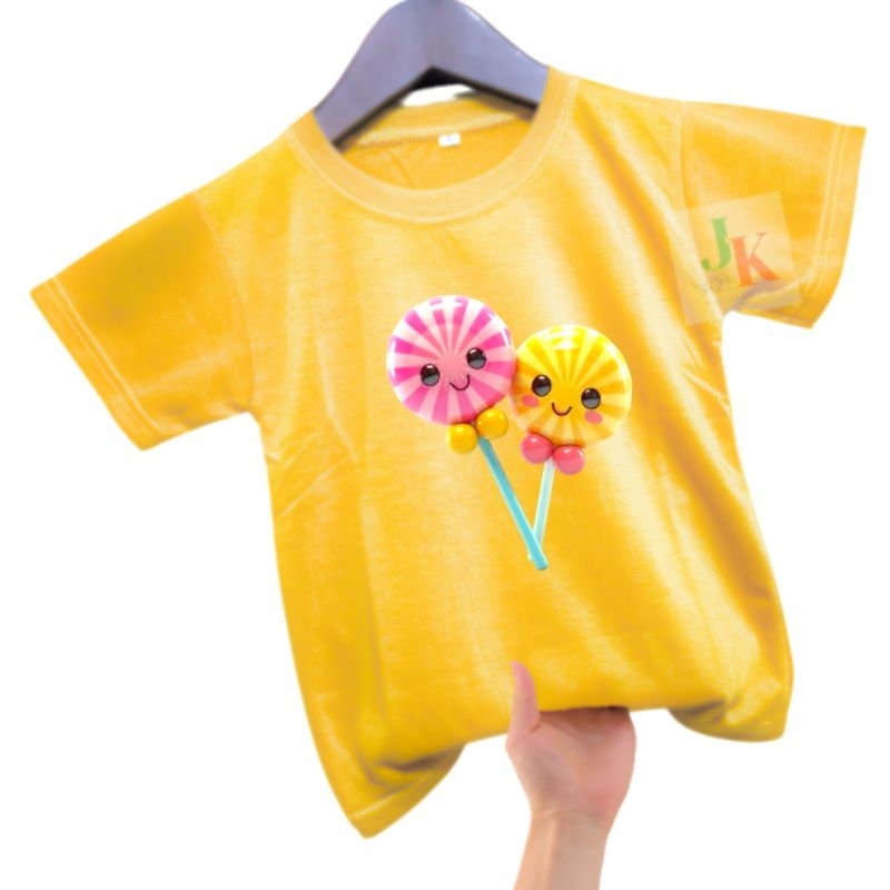 Baju Atasan Anak lolipop baju kaos anak usia 1-10 Tahun Atasan Anak baju anak kaos anak tshirt