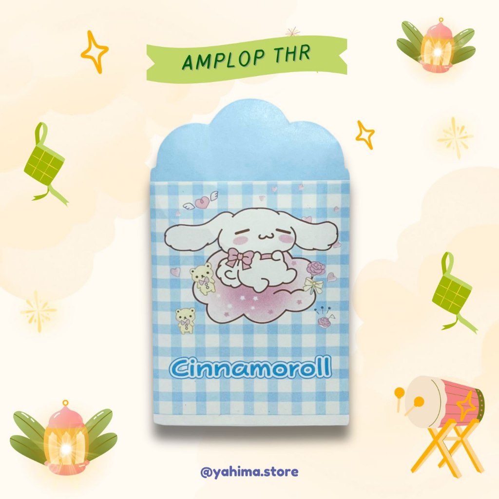 

Amplop Thr Cinnamoroll / AMPLOP THR / AMPLOP SNACK / THR LEBARAN / AMPLOP LEBARAN /IED