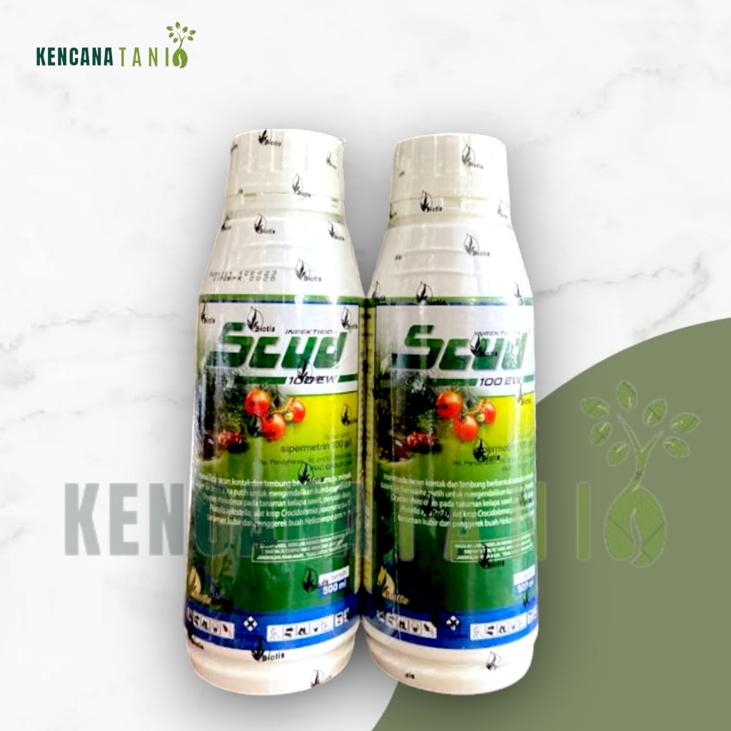 Insektisida Scud 100EW 500ml Sipermetrin Pembasmi Hama Kumbang Tanduk Perusak Daun Pada Tanaman