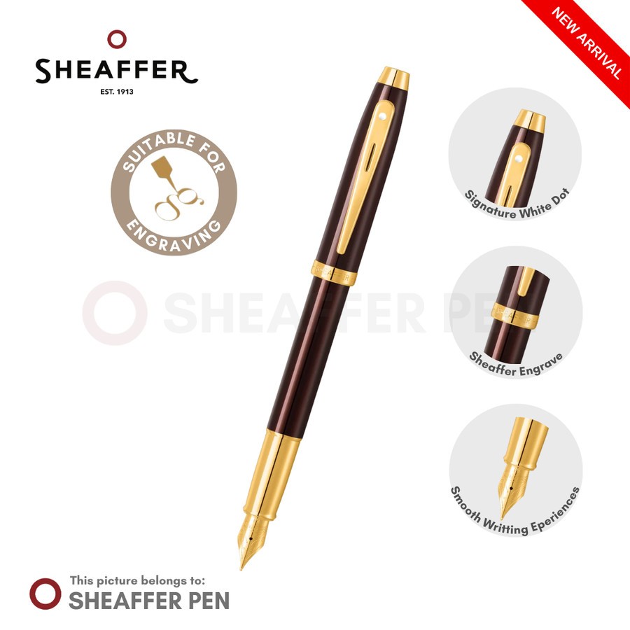 

Sheaffer® 100 Glossy Coffee Brown With PVD Gold-Tone Fountain Pen