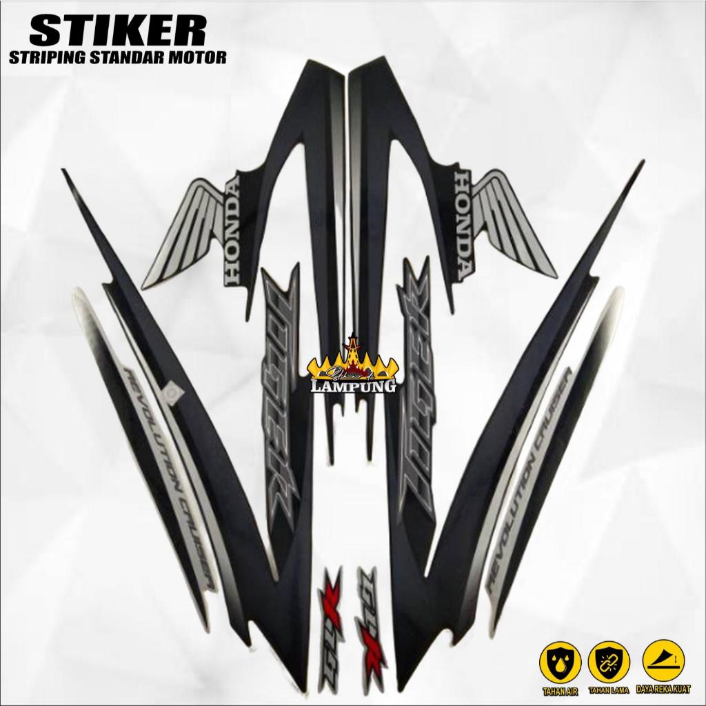 striping lis stiker standar ori Tiger 2009 hitam silver stiker ori Tiger Revo 2009 striping Tiger Re