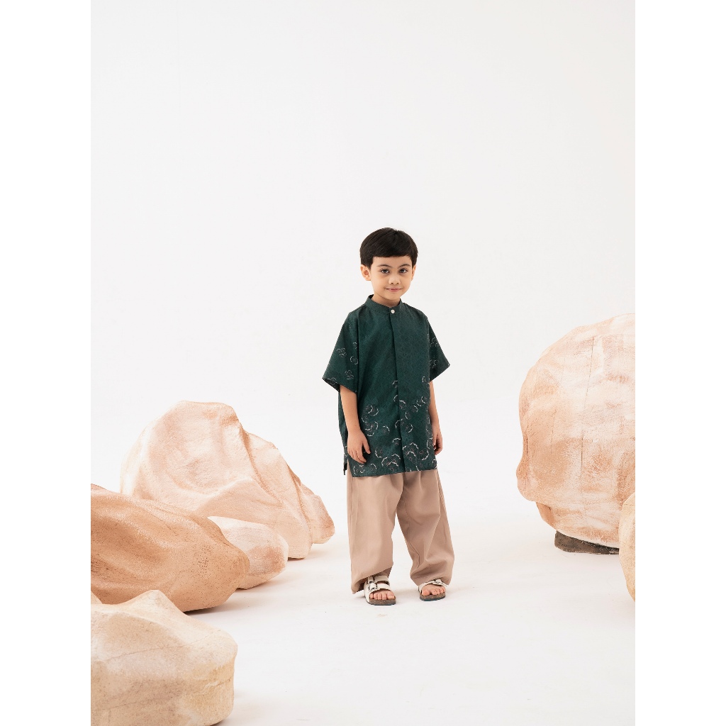 DIO SHIRT EMERALD GREEN - ATASAN KIDS ALEZA