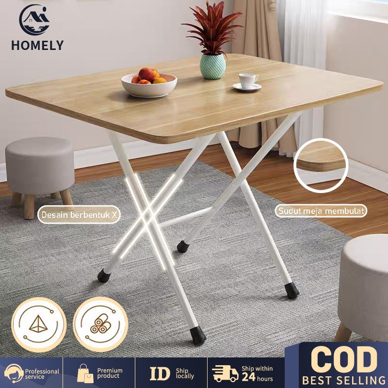 CODMeja Lipat Kayu 80x50 Dan 60x60 Meja Lipat Portable Meja lipat Minimalis Meja Lipat Belajar Meja