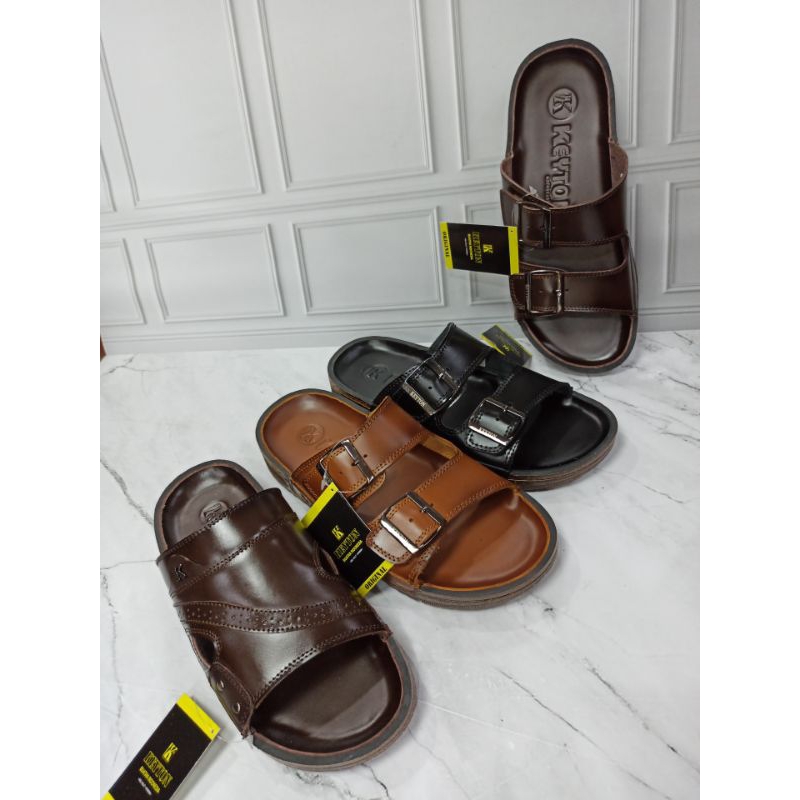 Keyton Sandal Pria 100% kulit asli model legend