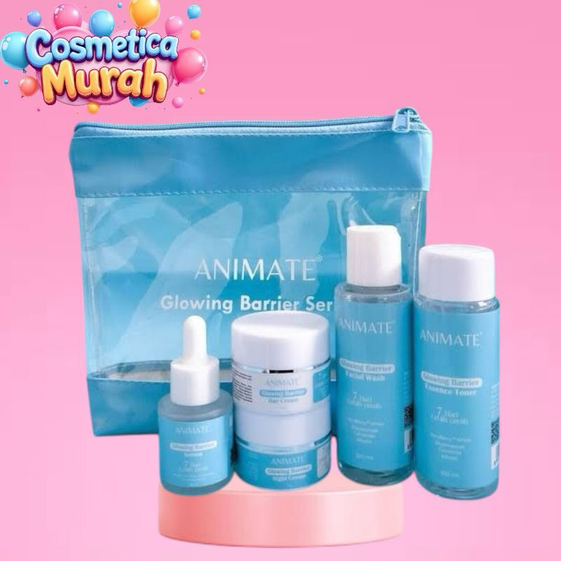 oo] [paket biru] ANIMATE perfect glowing barrier skincare 5in1 - perawatan wajah glowing