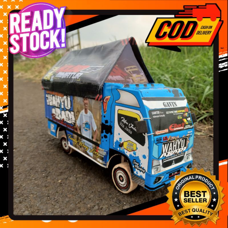 Jaydening Miniatur Truck Oleng Kayu " Wahyu Abadi Biru"