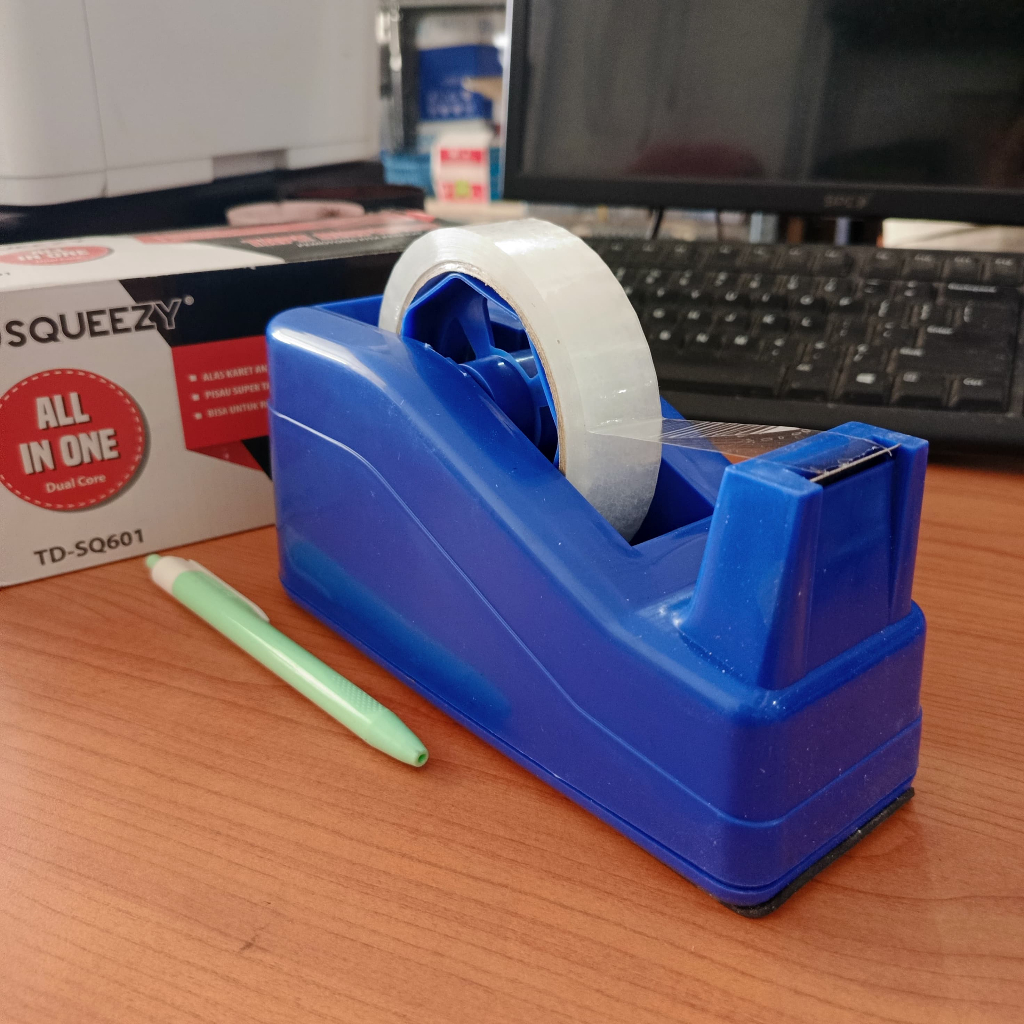 

Tape Dispenser Tape Cutter Squeezy / Pemotong Solatip Perekat TD-SQ601 JUMBO