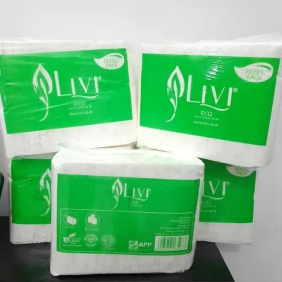 

TBMO Tisu livi Eco Facial Wajah Tissue Refil Isi 580 Sheets Lembar 2 Ply