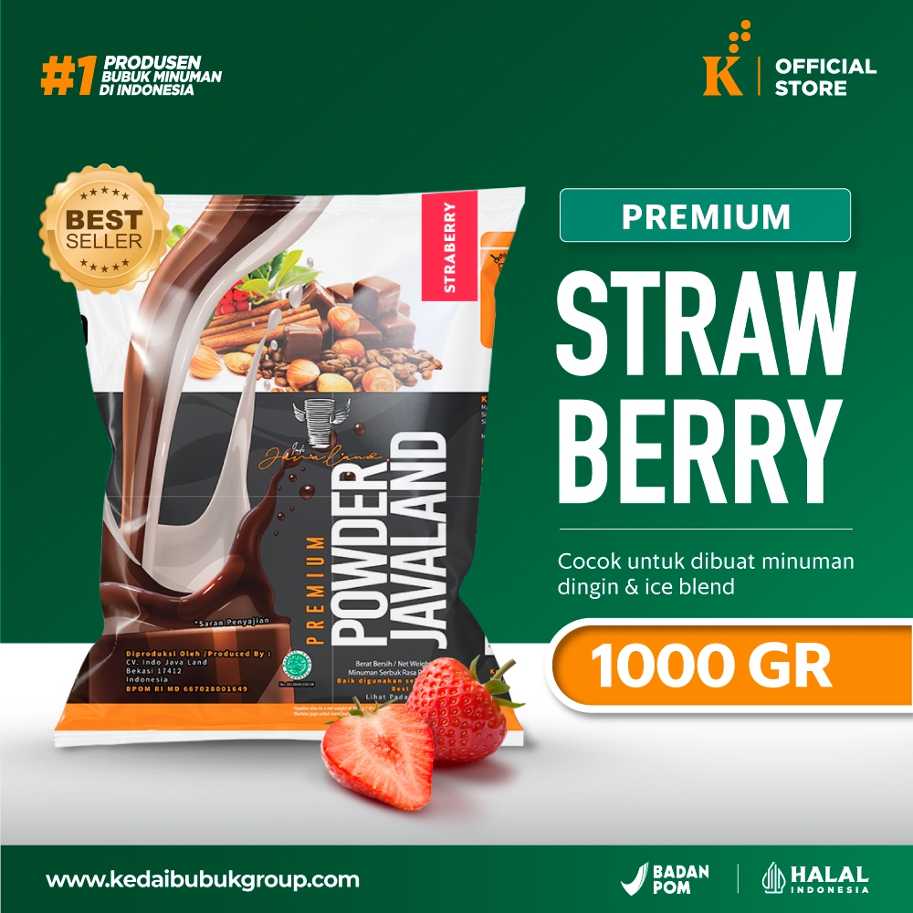 

Bubuk Minuman Bubble Drink Premium Strawberry Javaland 1 kg