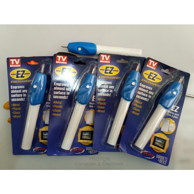 EZ Engraver Pen Alat Ukir Elektrik Ez Engrave Engraver / Alat Ukir Batu Cincin Akik Kayu Plastik
