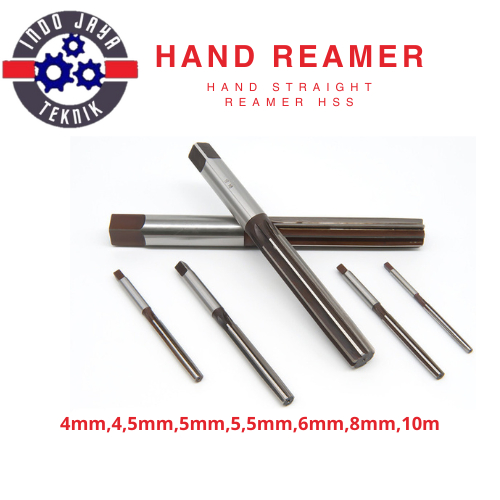 Hand Reamer H8 6Flute Straight Hand Reamer 4mm 4,5mm 5mm 5,5mm 6mm 8mm 10mm Reamer Besi