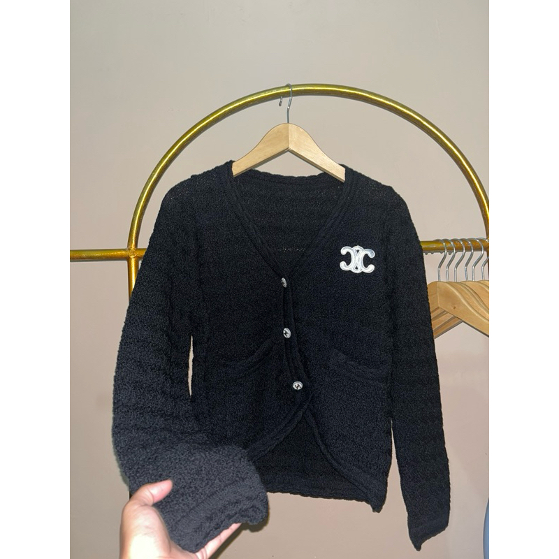 Cardi rajut Semi wol Import Bangkok an