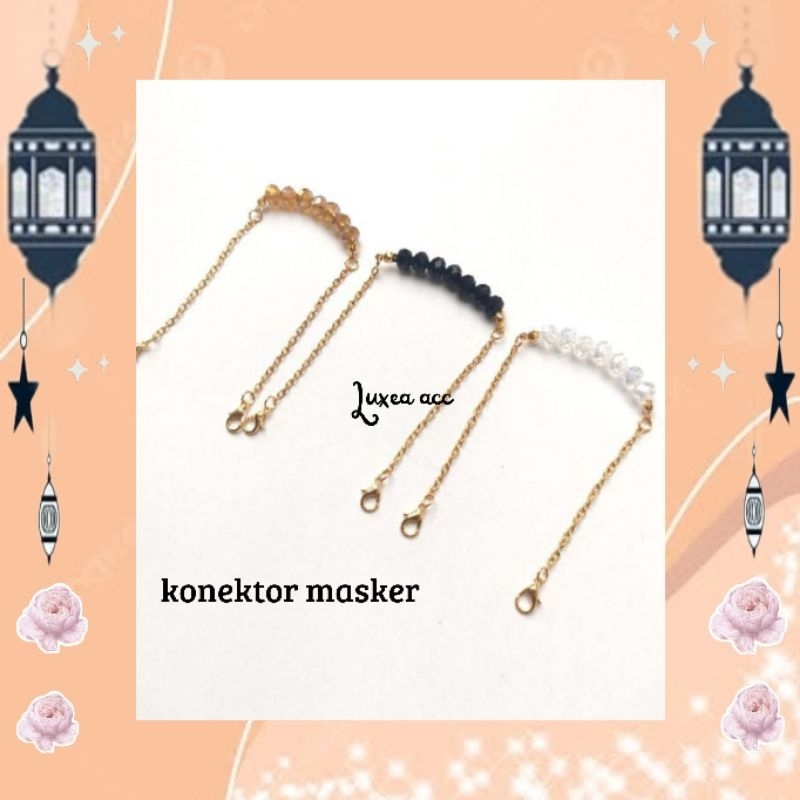 KONEKTOR MASKER / TALI MASKER HIJAB KRISTAL