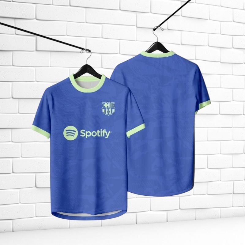 Jersey bola Barcelona prematch new version blue