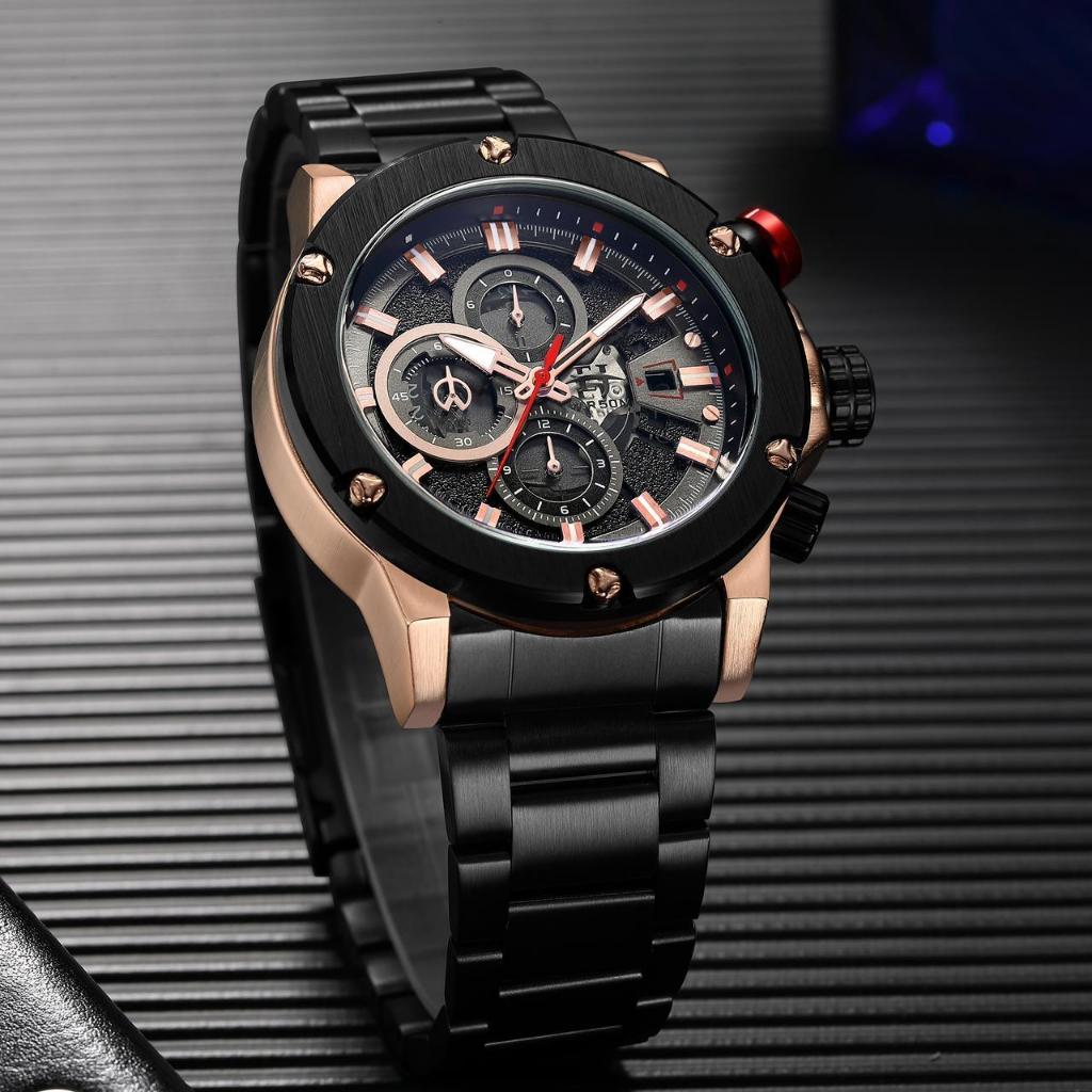Big Sale  Jam Tangan Pria Evans Jayden 9616 Stainless Stell Kaca Sapphire Water Resistant 5ATM