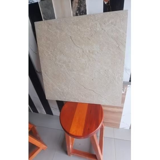 granit teras carport kasar 60x60 cream texture