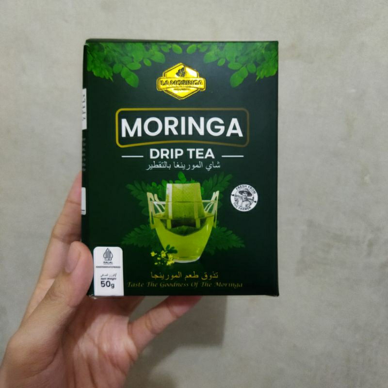 

teh moringa teh kelor La Moringa drip tea isi 10 sachet @50gr original ready langsung kirim