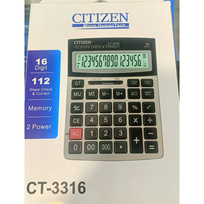 

Kalkulator / Calculator Citizen CT-3316 16 Digit