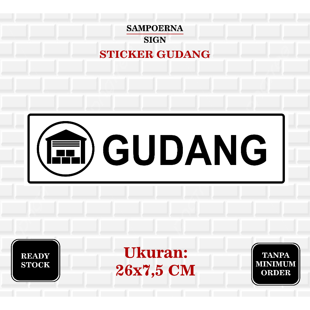 

Stiker Gudang / Stiker Ruang Gudang / Stiker Ruangan Penyimpanan Barang