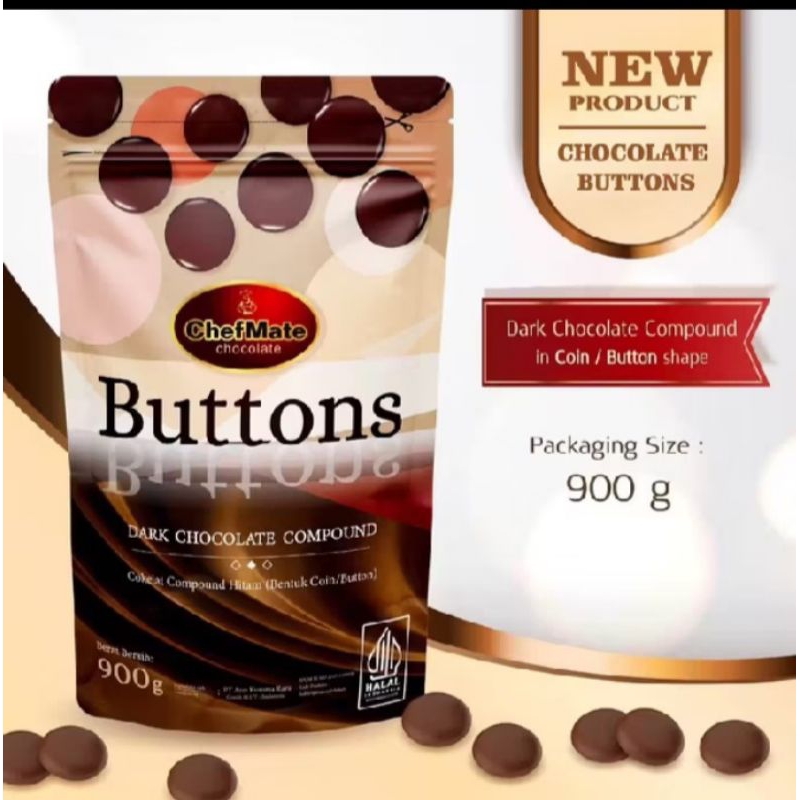 

chefmate-buttons-dark chocolate compound-900gr