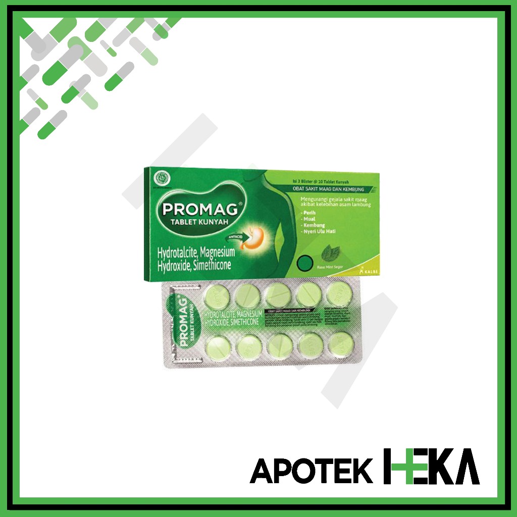 Promag Tablet Obat Maag Dus isi 3x10 Tablet [TANGERANG]
