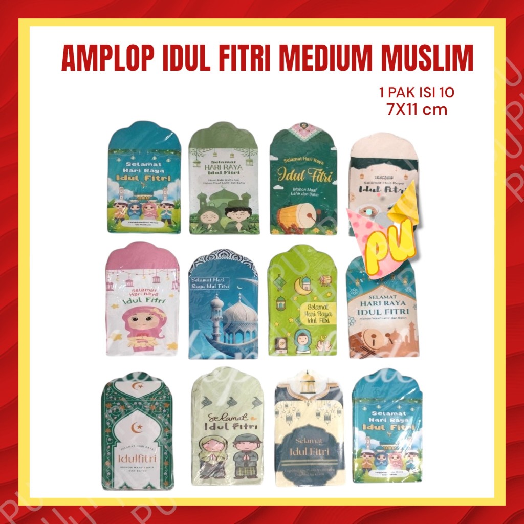 

Amplop LEBARAN IDUL FITRI MEDIUM MUSLIM Isi 10 / Angpau Idul Fitri Sedang MUSLIM
