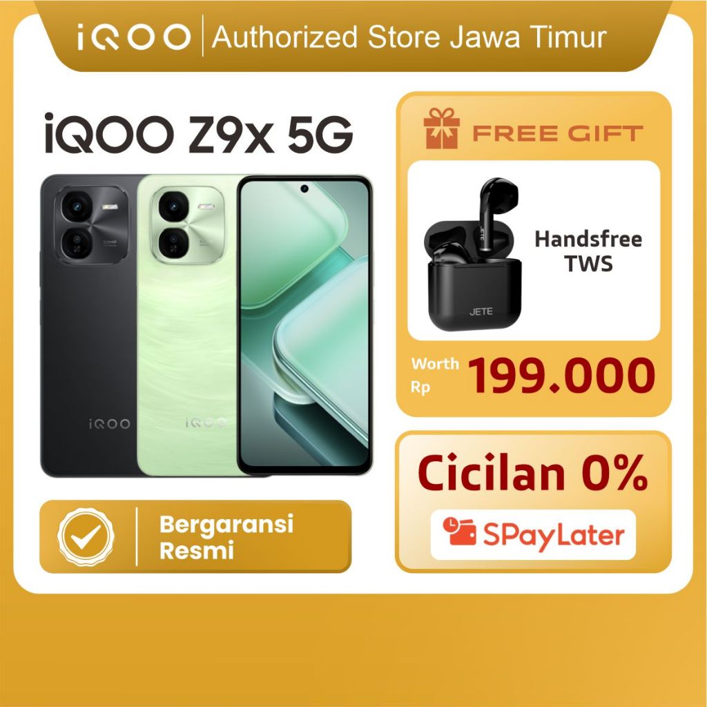 iQOO Z9x (8/128) - Northern Green - Snapdragon 6 Gen 1 4nm (ANTUTU 570,456+), 6000 mAH, 1000 nits 12