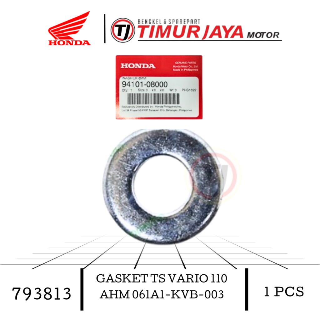 RING ALUMINIUM B12/ M8 LEBAR5 BAUT TAP OLI GEAR/ GARDAN MATIC AHM 94101-08000 (704057)