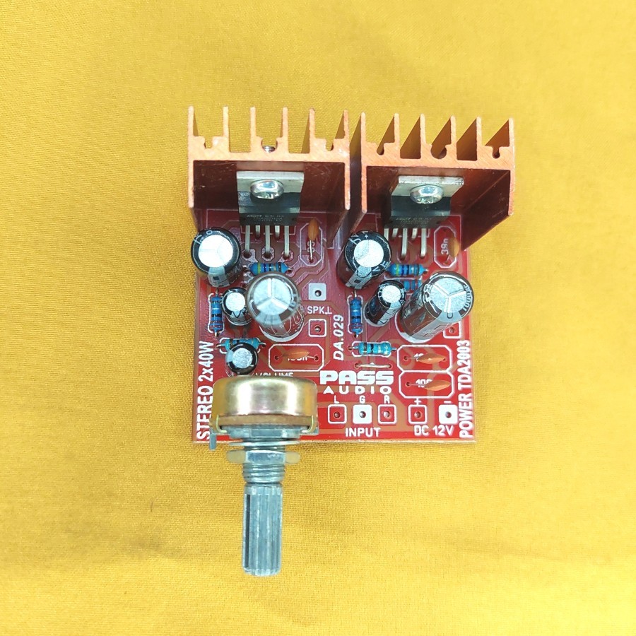 Kit Power Amplifier Speaker Aktif Stereo TDA 2003 12V DC / KIT TDA 2003 STEREO