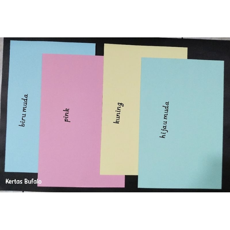 

Kertas BC / Cover Jilid Ukuran F4 khusus warna MUDA (per pack isi 100 lembar)