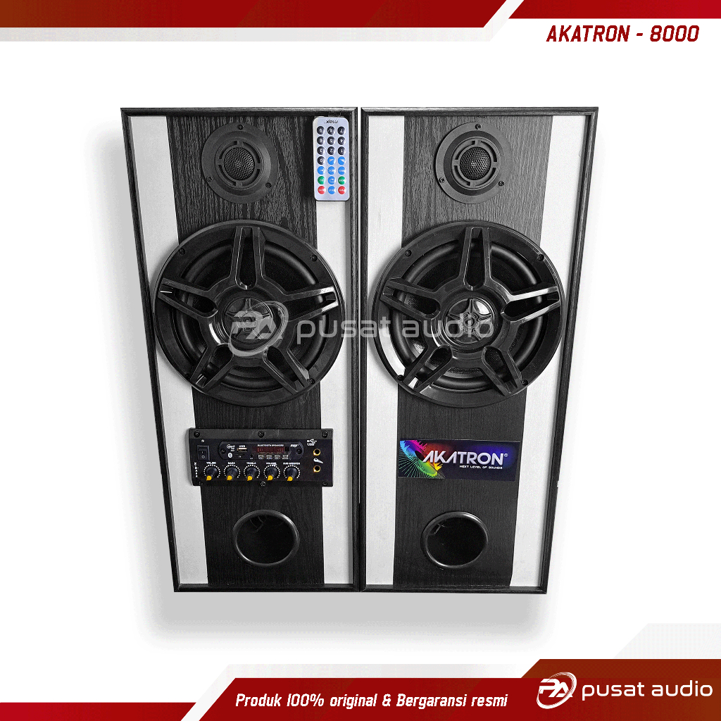 Speaker aktif bluetooth karaoke 8 inch double subwoofer sound 8" inchi
