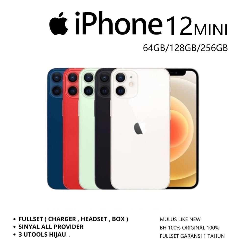 APPLE IPHONE12MINI64GB/128GB IP12MINI SECOND 100% Original Fullset I MULUS LIKE NEWHO12MINI