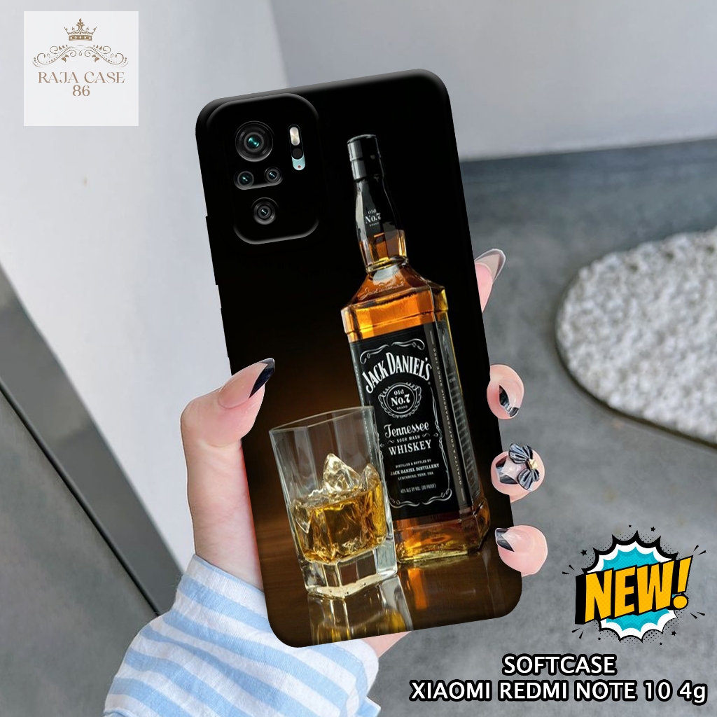 Softcase Xiaomi Redmi Note 10 4G - Rajacase - Case Redmi Note 10 4G - Motif Case Minuman - Case Redm