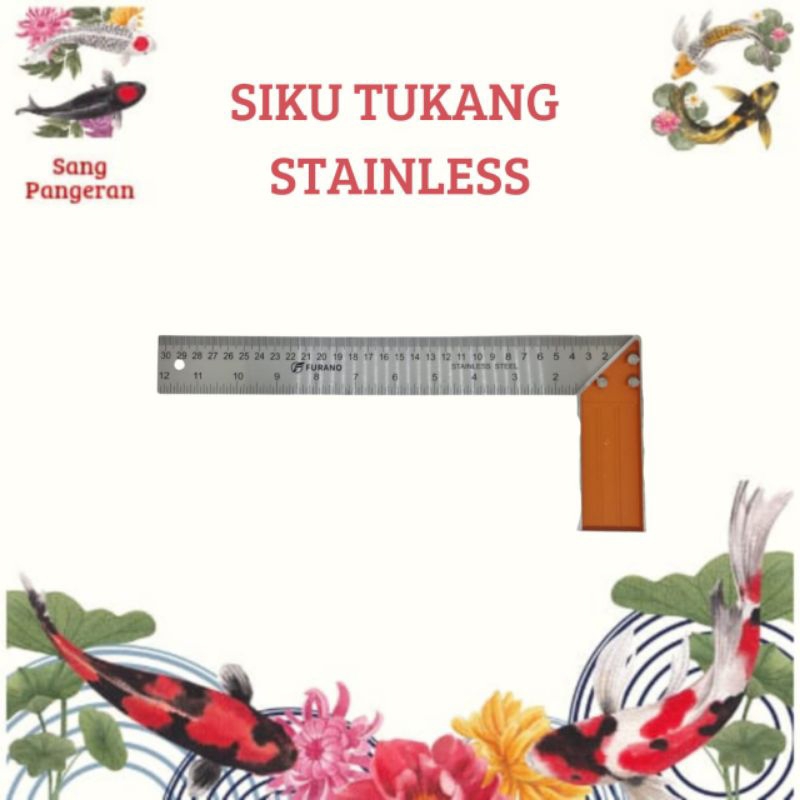 

Penggaris Tukang / Siku tukang jumbo Tebal stainless 12" FURANO