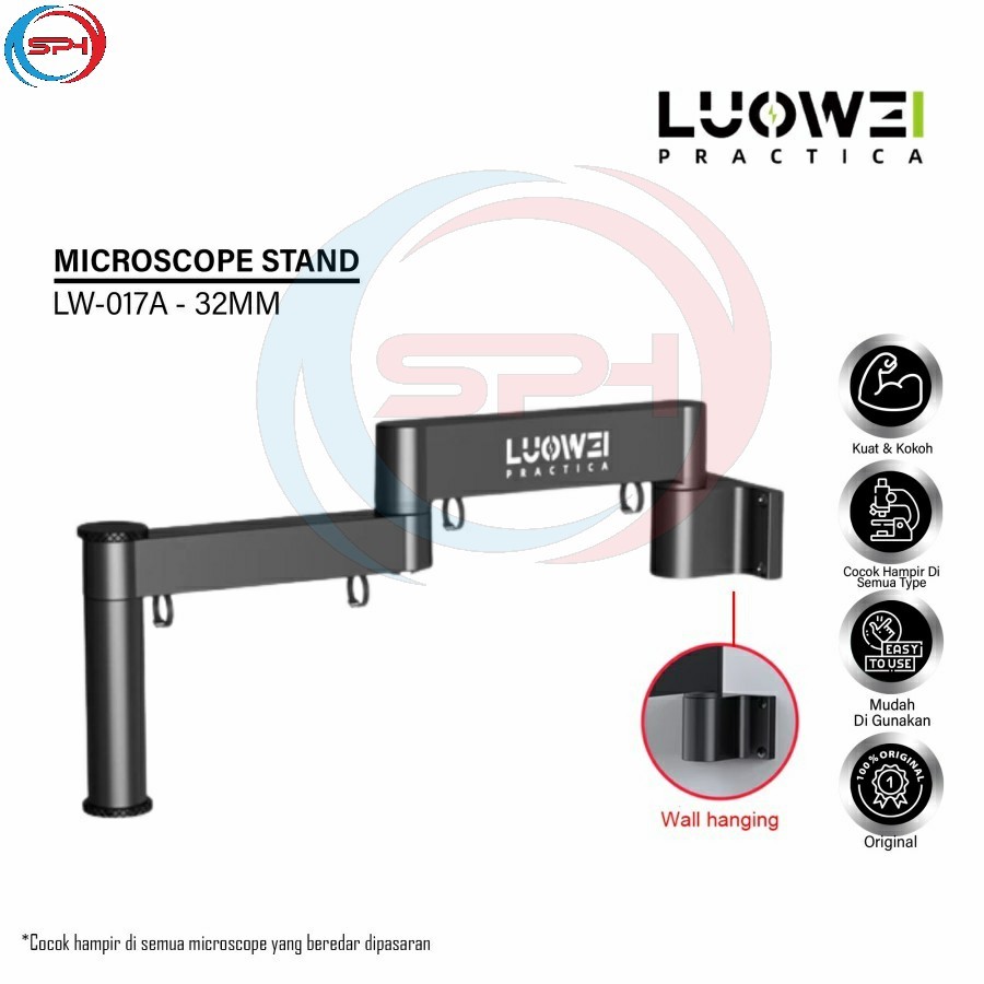 LUOWEI LW-017A Stand Microscope - Microscope Wall Hanging Mounted - Stand Microscope Dinding - Stand