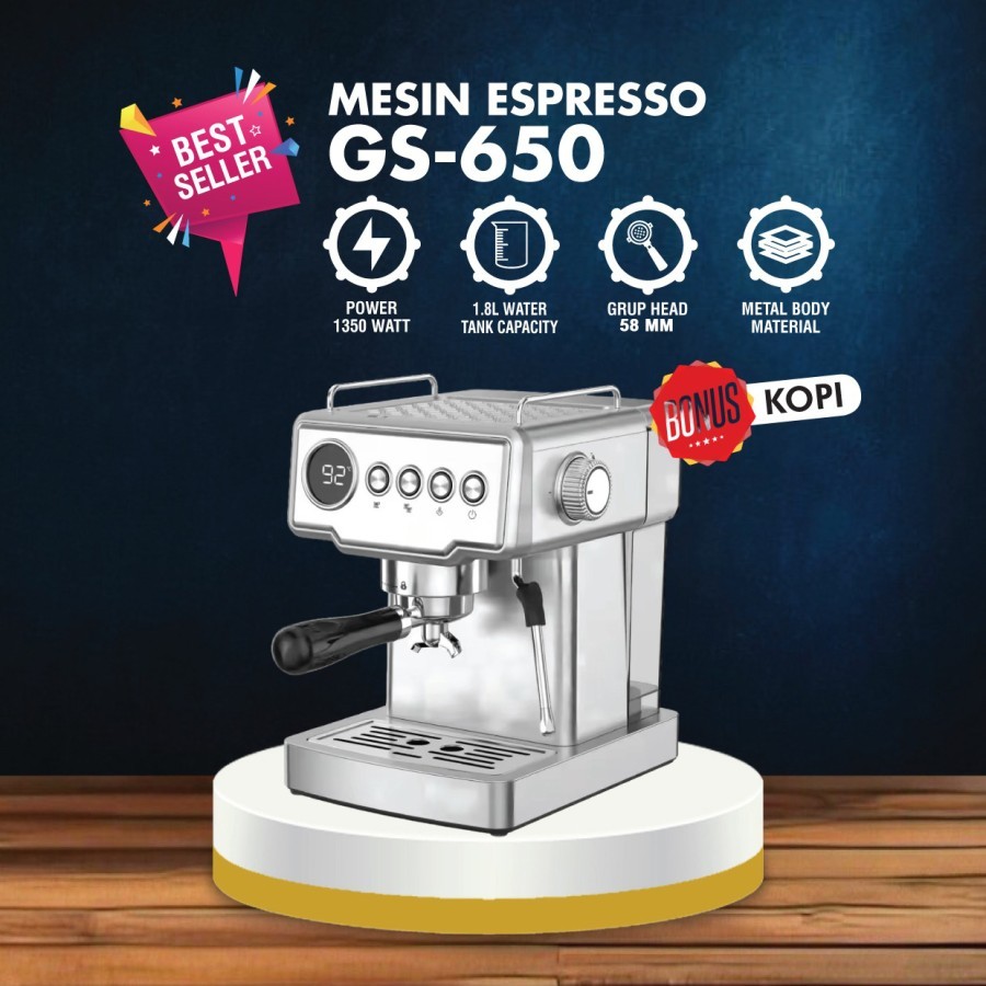 Coffee Maker Machine / Mesin Espresso GUSTINO ALCANTARA Bonus Milk Jug PROMO