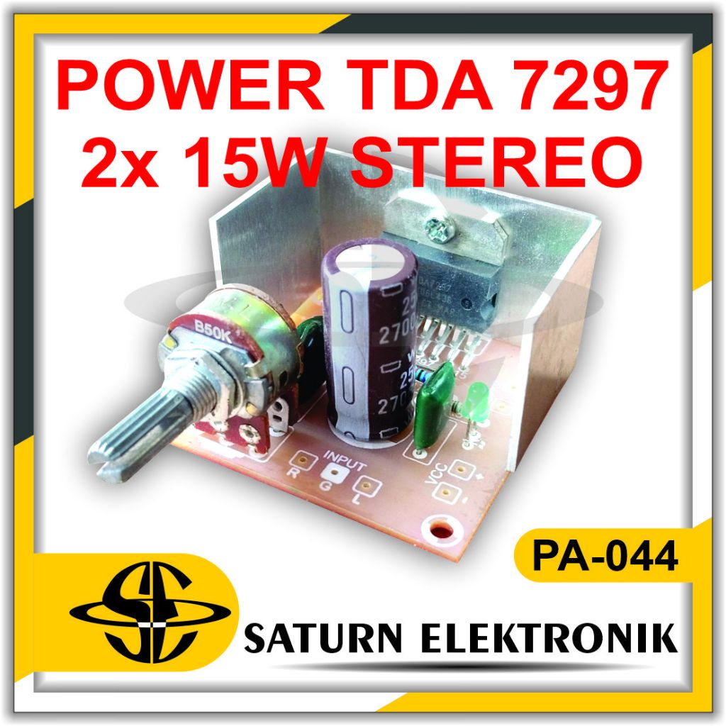 Kit Power TDA 7297 2x15 Watt Stereo PA-044
