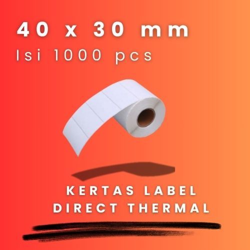 

CORE 1 INCH 40X30MM 40 X 30 MM 4X3 CM 4 X 3 CM BARCODE LABEL THERMAL DT STICKER STIKER 1000 PCS